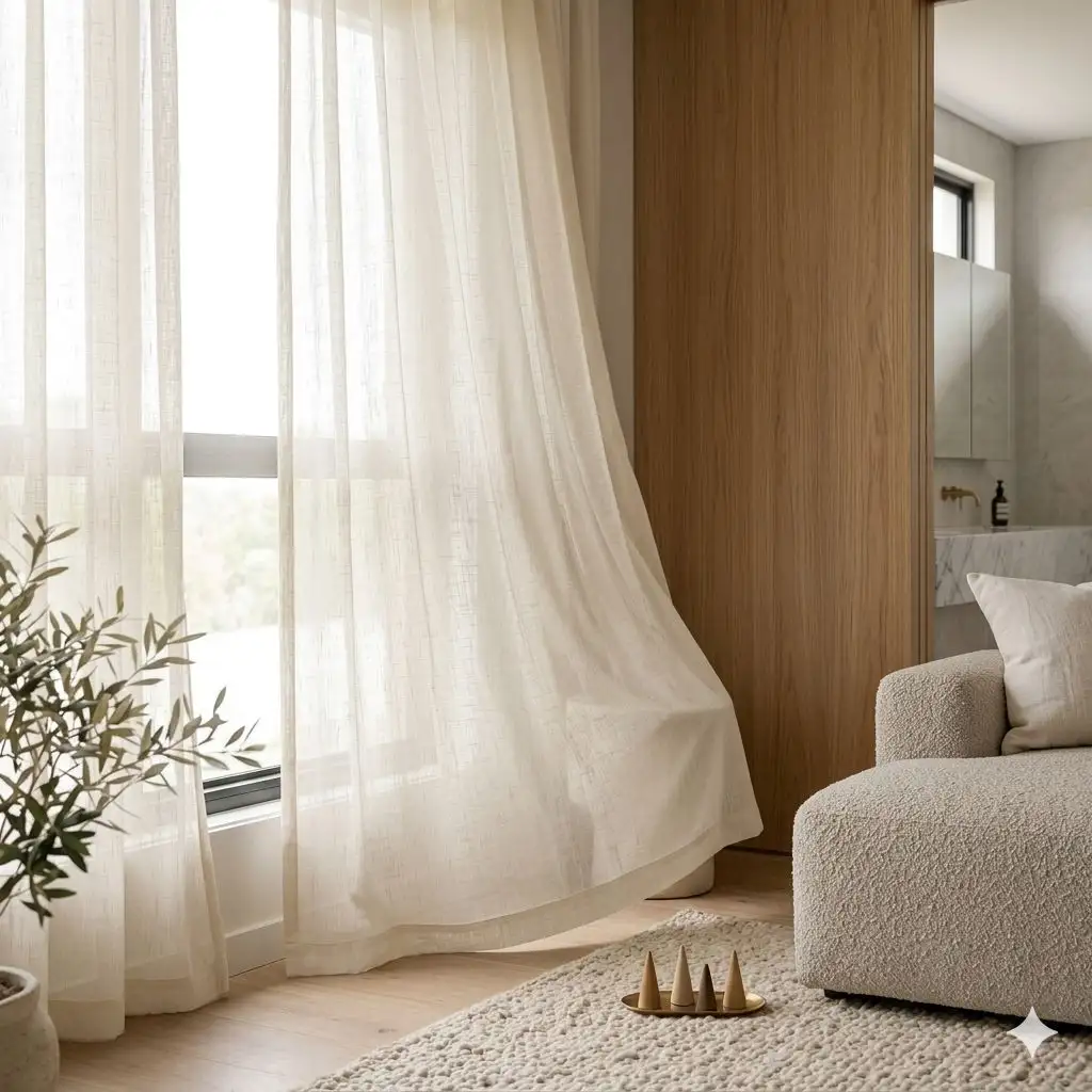 Cortina Gaze de Linho Off White